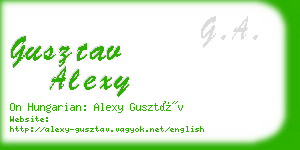 gusztav alexy business card